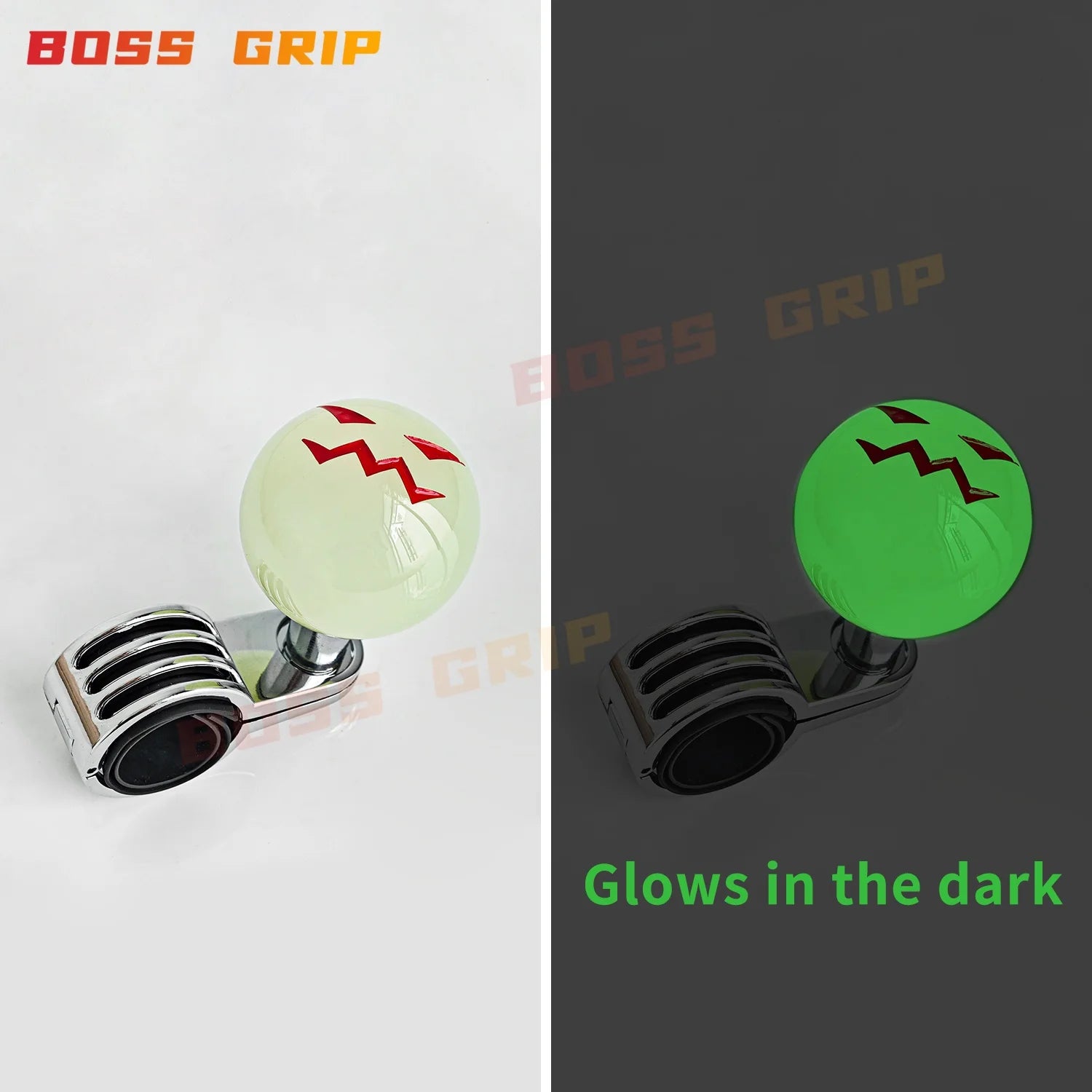 JDM Funny Face Acrylic Universal Steering Wheel Power Assister Spinner Knob Ball Car Accessories