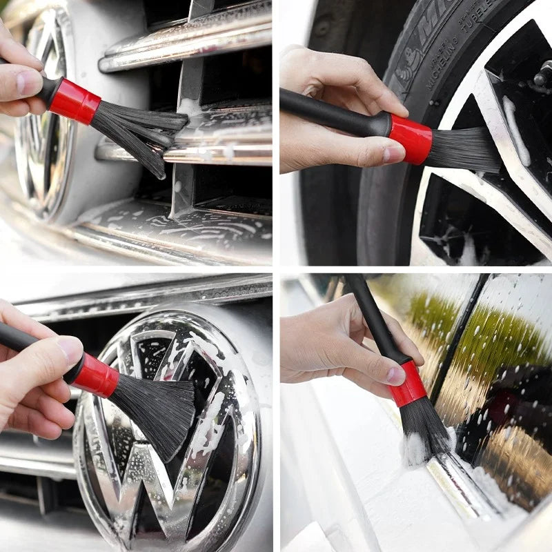 5PCS Car Detailing Brushes Clean Seat Detail Brush Car Wash Slit Brush for Cleaning Car Interior&Exterior