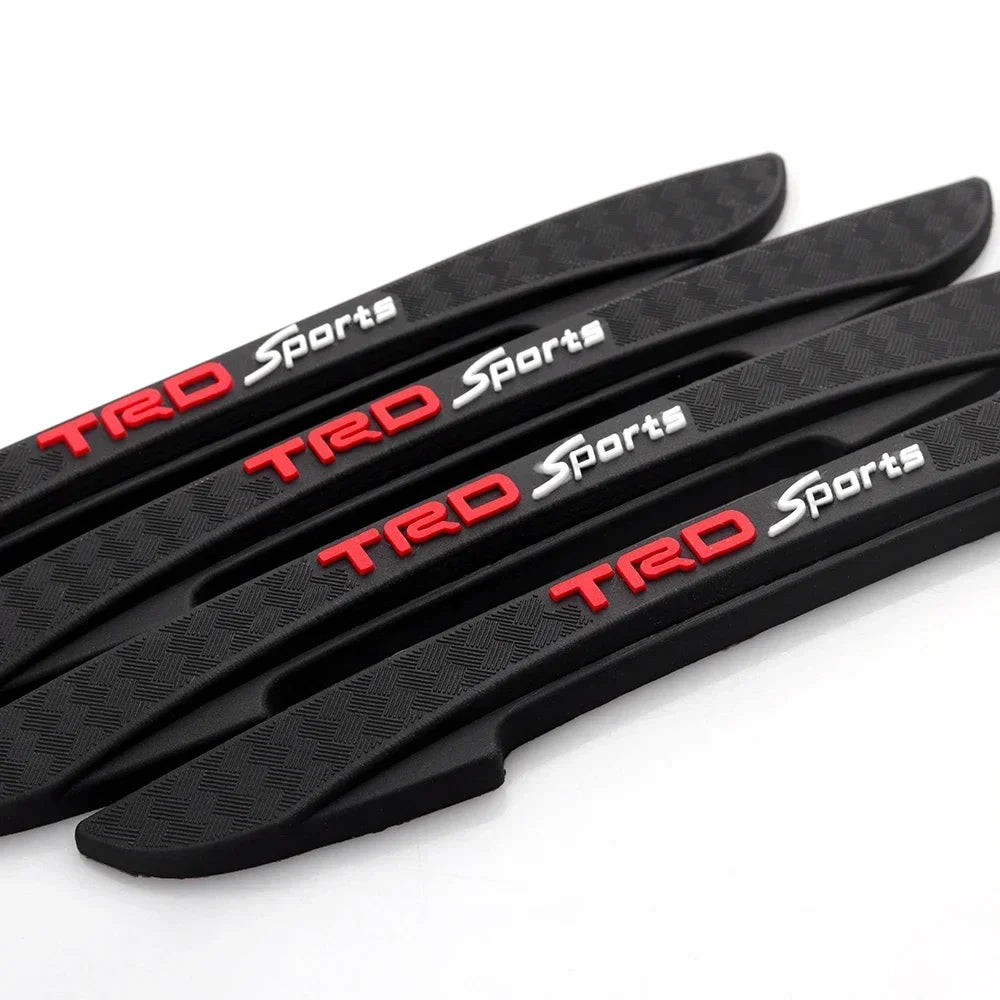 4Pcs Car Door Edge Anti-Collision Strips Bumper Trim Sticker Accessories for  Rav4 Corolla Chr Yaris Camry Cross Auris TRD