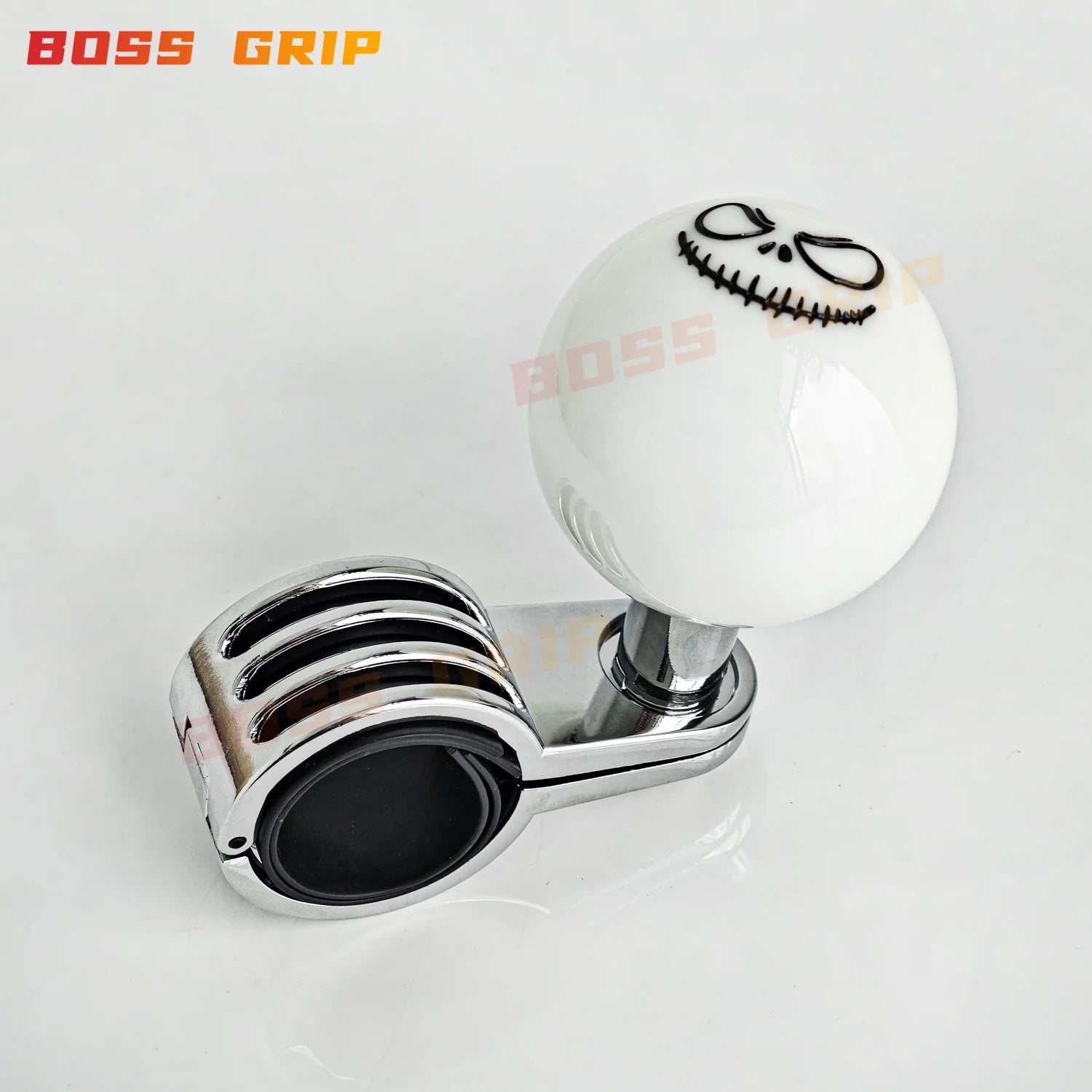 JDM Funny Face Acrylic Universal Steering Wheel Power Assister Spinner Knob Ball Car Accessories