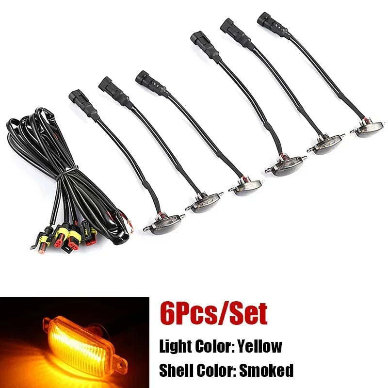 Universal LED Car Lights Front LED Grille Lights with Harness Eagle Eye Lamp for Pickup Off-Road SUV Ford Toyota Car Accessories
