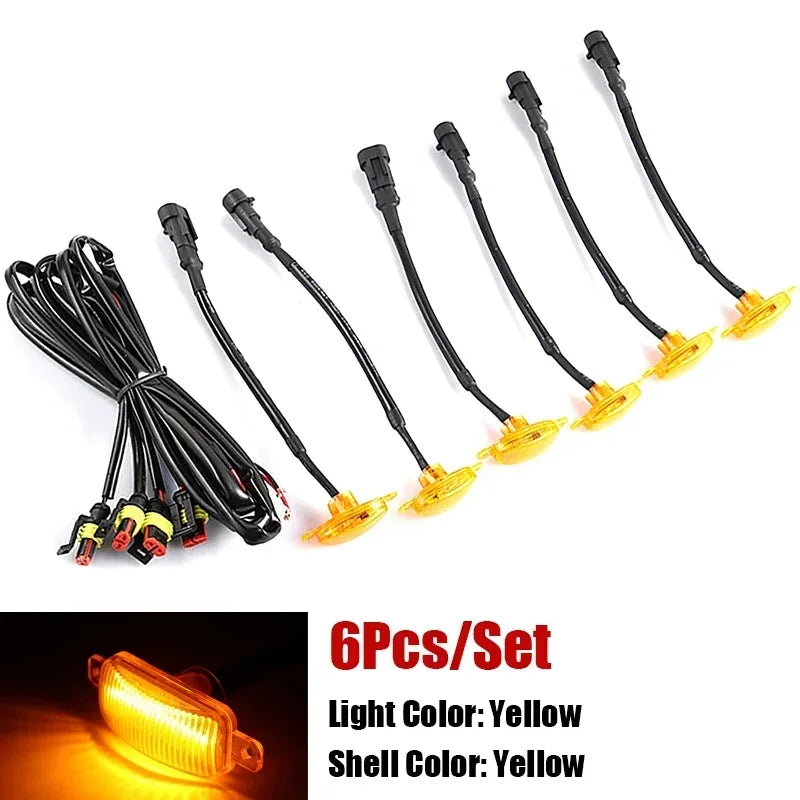 Universal LED Car Lights Front LED Grille Lights with Harness Eagle Eye Lamp for Pickup Off-Road SUV Ford Toyota Car Accessories
