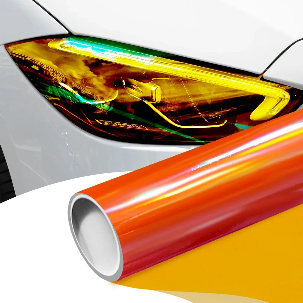 Car Sticker Chameleon Light Headlight Taillight Rear Lamp Film Waterproof Vinyl Wrap Stickers for Motorcycle Car Accessories