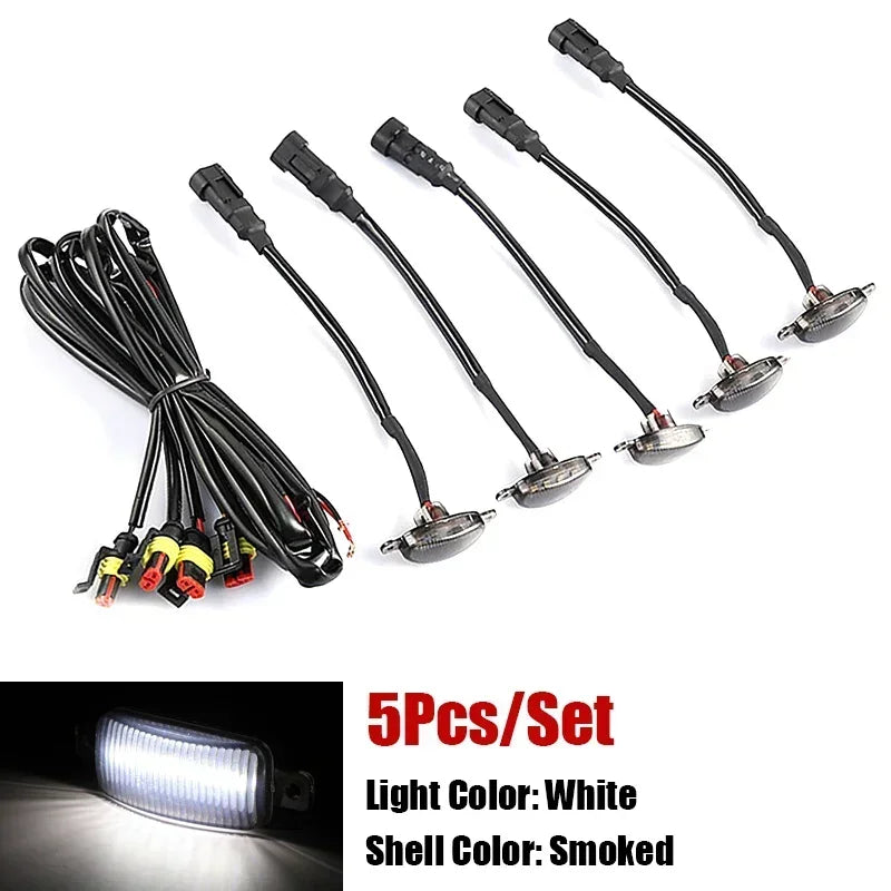 Universal LED Car Lights Front LED Grille Lights with Harness Eagle Eye Lamp for Pickup Off-Road SUV Ford Toyota Car Accessories