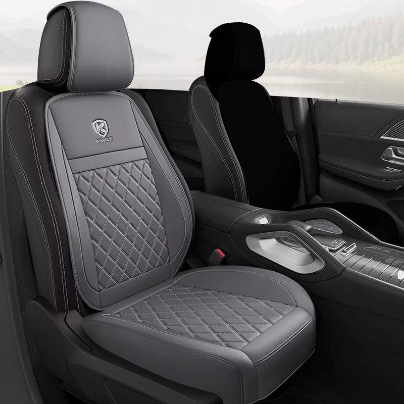 Nappa Leather Car Seat Cover Surround Bottom Car Seat Cover Full Set Durable Car Seat Protection Cushion Car Accessories