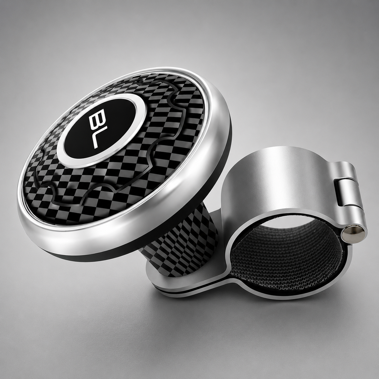 Steering Wheel Spinner – Steel Bearing, 5 Finishes (Black, Silver, Carbon Fiber, Chrome, Wood)