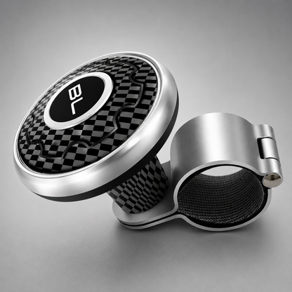 Steering Wheel Spinner – Steel Bearing, 5 Finishes (Black, Silver, Carbon Fiber, Chrome, Wood)