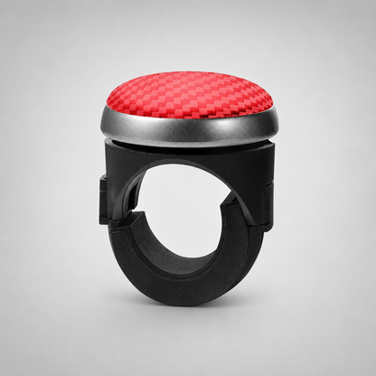 Steering Wheel Spinner – Carbon Fiber Texture, 3 Colors (Blue, Red, Black)