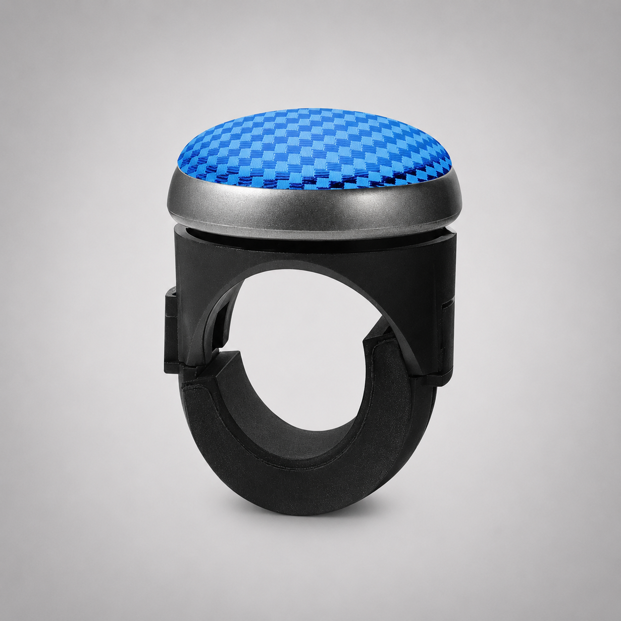 Steering Wheel Spinner – Carbon Fiber Texture, 3 Colors (Blue, Red, Black)