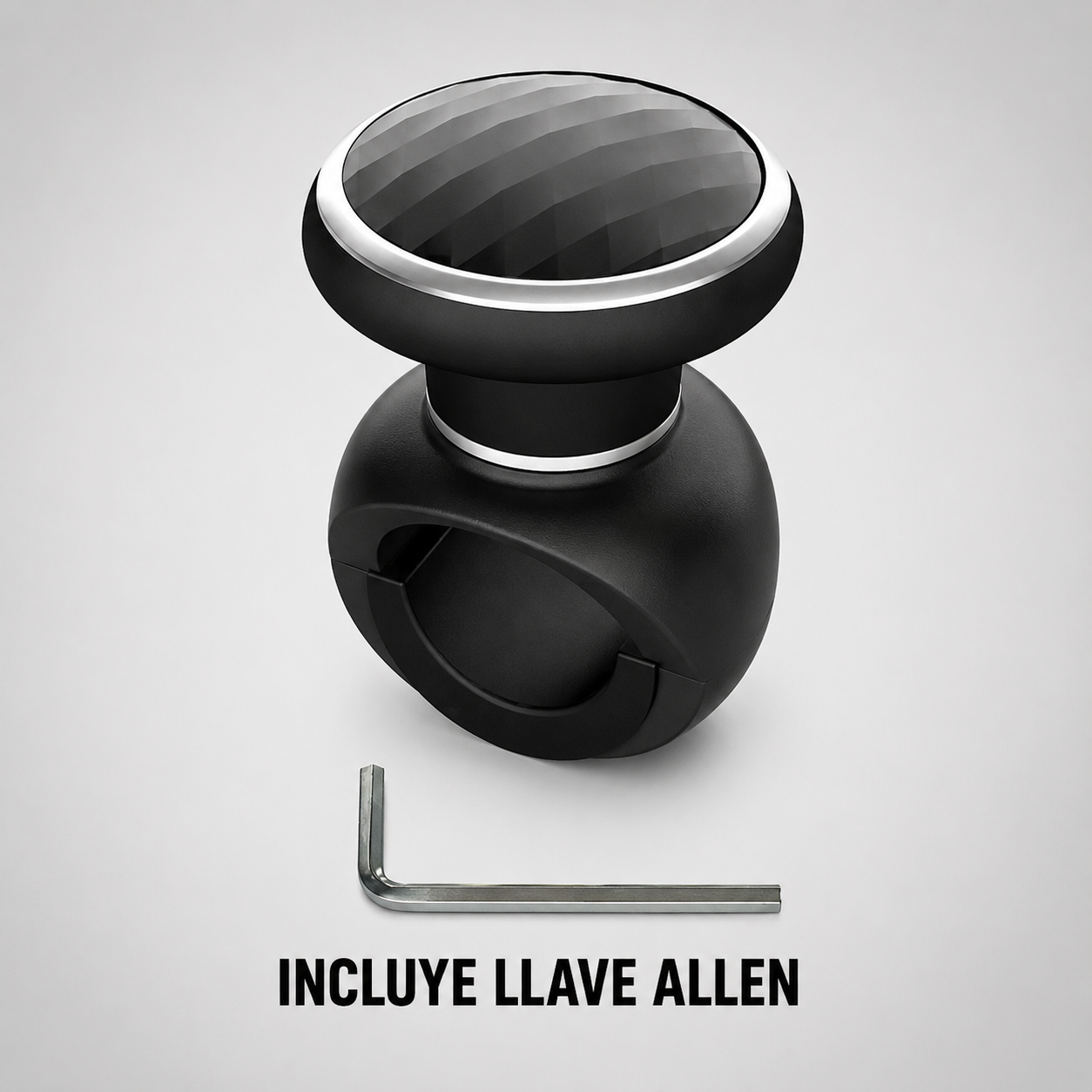 Spinner para Volante – ABS Premium con Textura Diamante Antideslizante