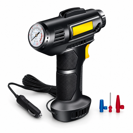 Compresor de Aire Portátil Recargable 120W | Inflador Digital para Auto y Motocicleta