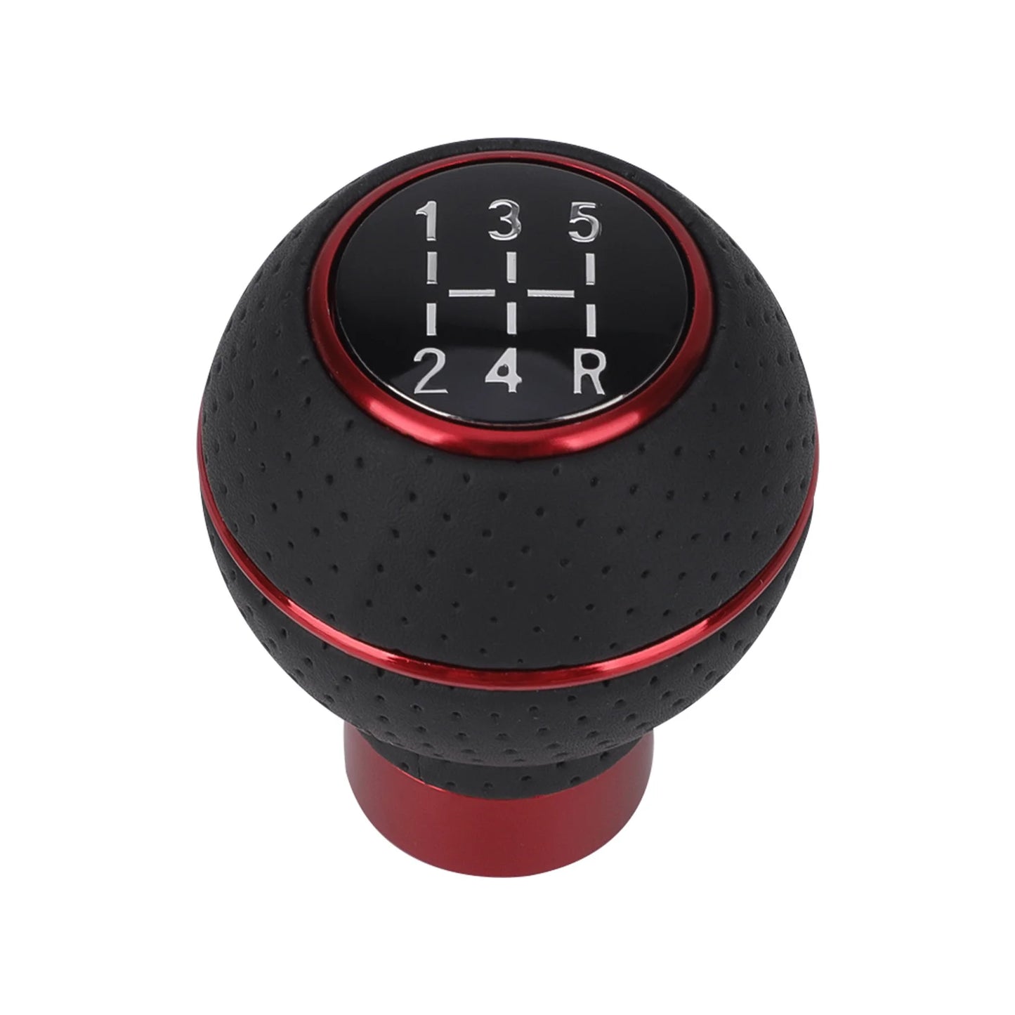 Universal 5-Speed Gear Shift Knob – Aluminum and Leather