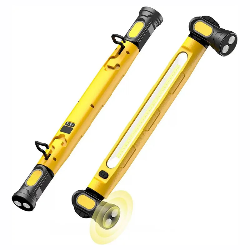 5200Mah Super Bright Work Light Rechargeable Magnetic Work Light with Hooks & Rotating Magnetic Base for Car Repairing Emergency