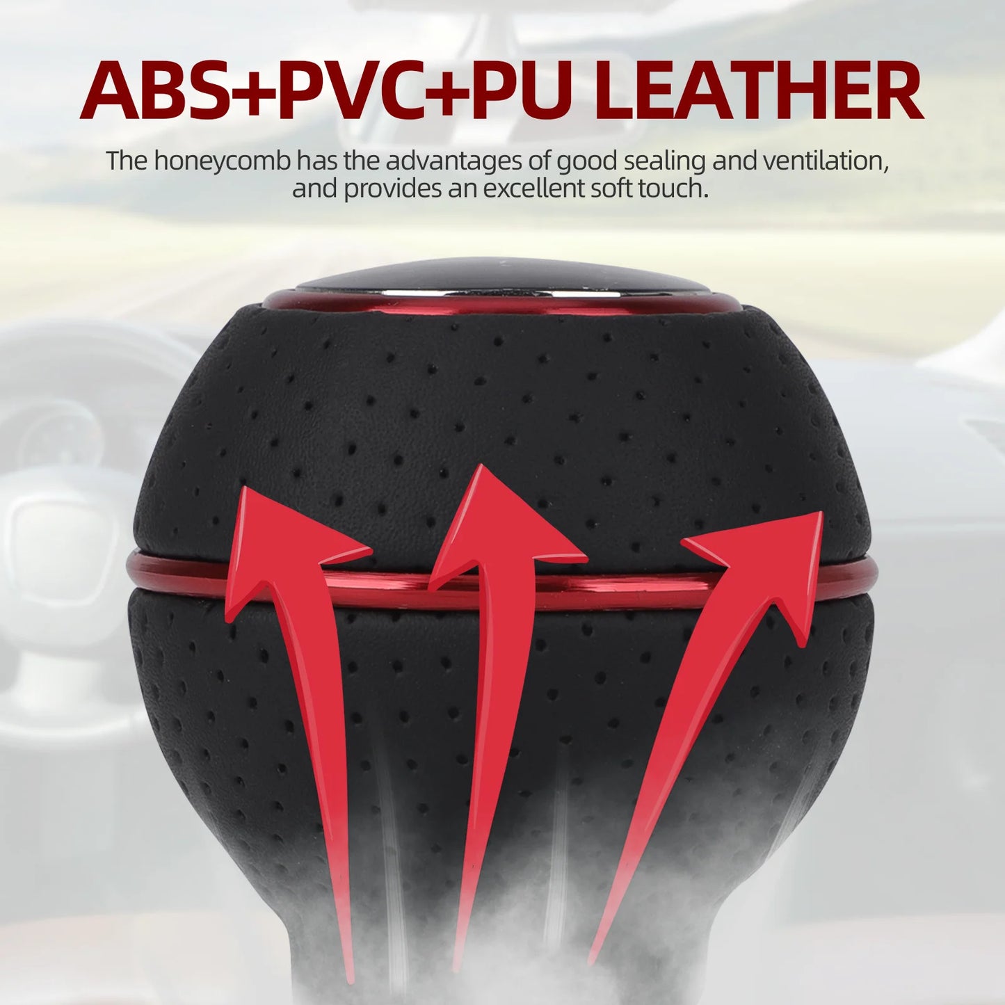 Universal 5-Speed Gear Shift Knob – Aluminum and Leather
