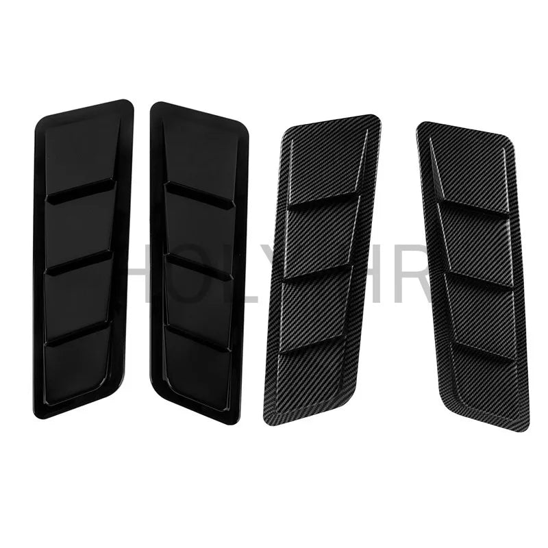 Hood and Side Vent Cover Kit | Universal – Black and Carbon Fiber