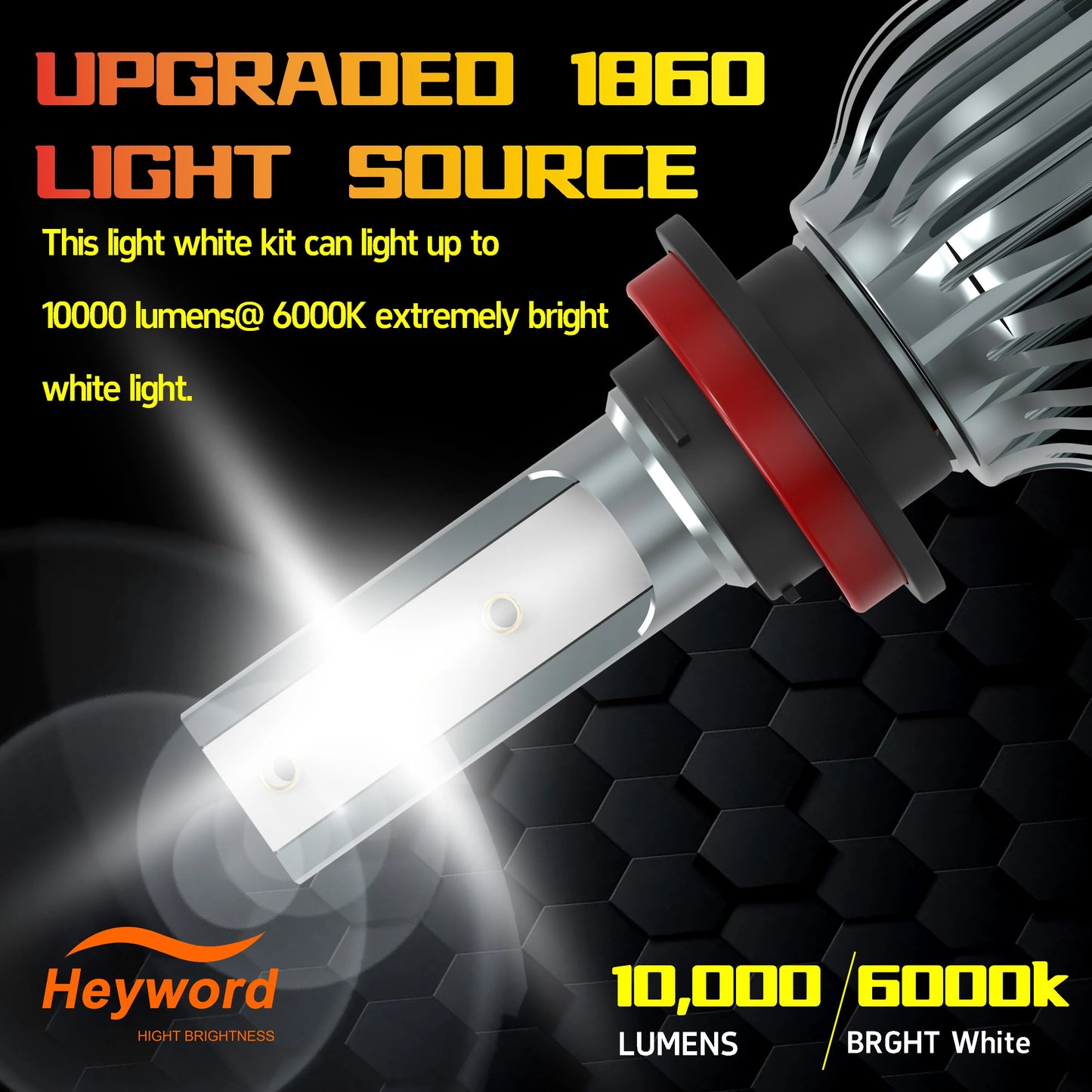 Heyword 150000Lm 450W 1860 CSP Chip 3000K/4300K/6000K/8000K Car LED Headlight H4 H7 H1 LED Headlights 9005 H7 H11 Led Light