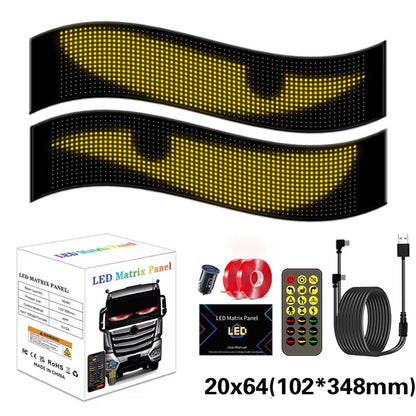 Devil Eyes LED Matrix Pixel Panel Flexible Display for Car Truck Windshield Window Demon Eye Lights APP Control IP65 DIY Light