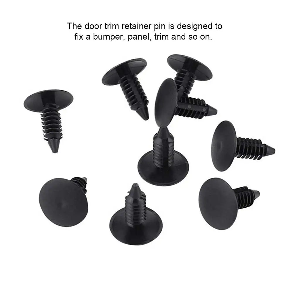 100Pcs Auto Fastener Clip Car Fender Push Retainer Pin Rivet Bumper for Door Trim Panel Retainer, Box/Bag Package