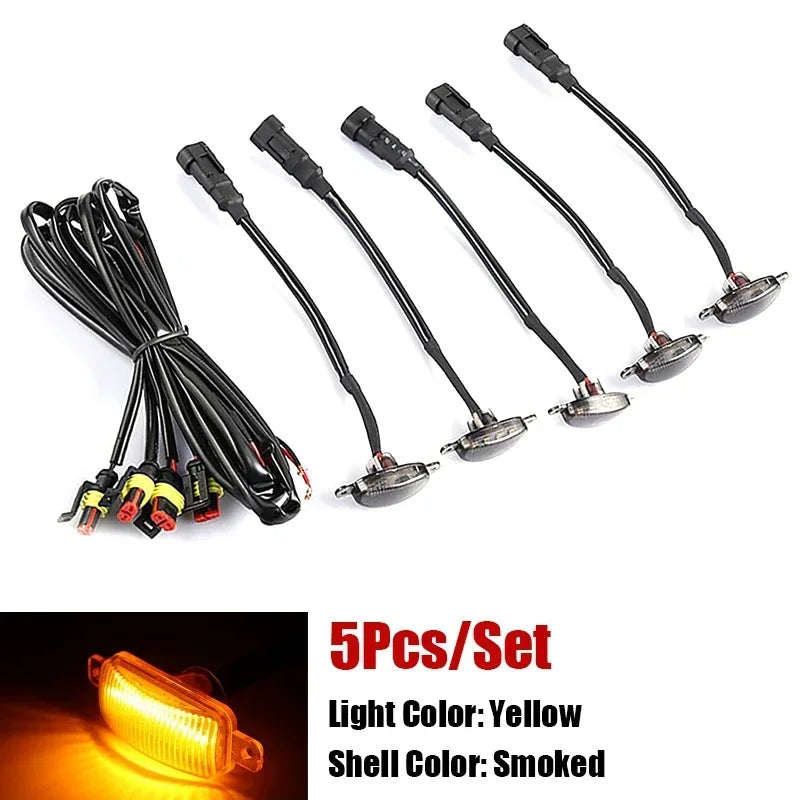 Universal LED Car Lights Front LED Grille Lights with Harness Eagle Eye Lamp for Pickup Off-Road SUV Ford Toyota Car Accessories