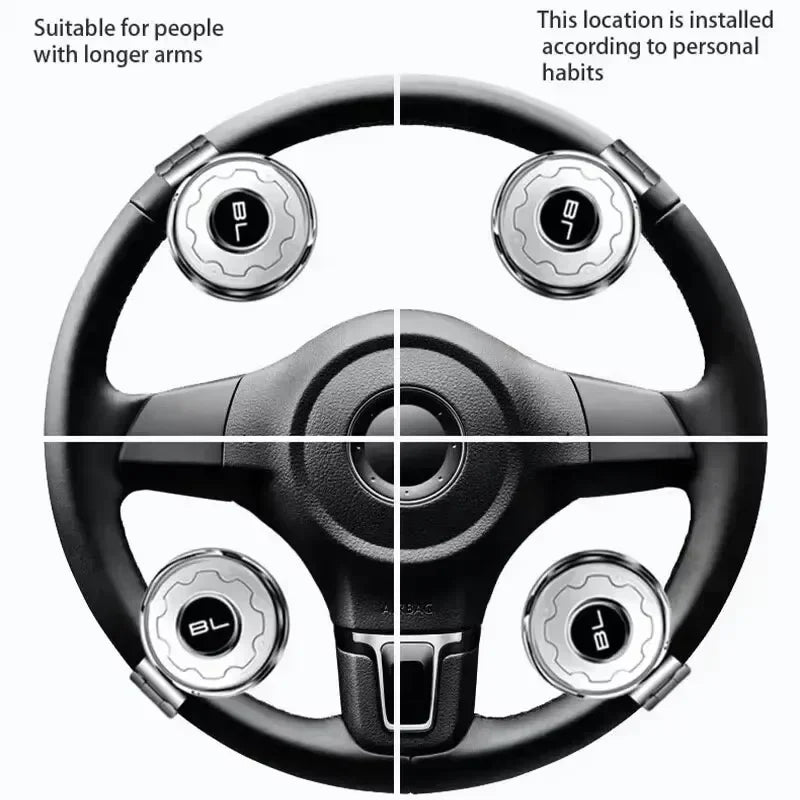 Universal Car Steering Wheel Booster Spinner Knob 360 Degree Rotation Ball Handle for Cars Semi Truck Forklifts Auto Parts