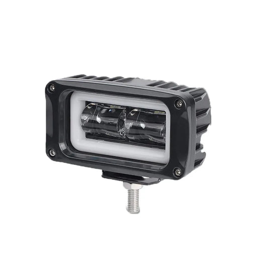 8D 4" Led Motocycle Headlight Auxiliary Spotlights Offroad Fog Lamp White Angel Eye for Jeep Truck Moto Scooters ATV UTV UAZ SUV