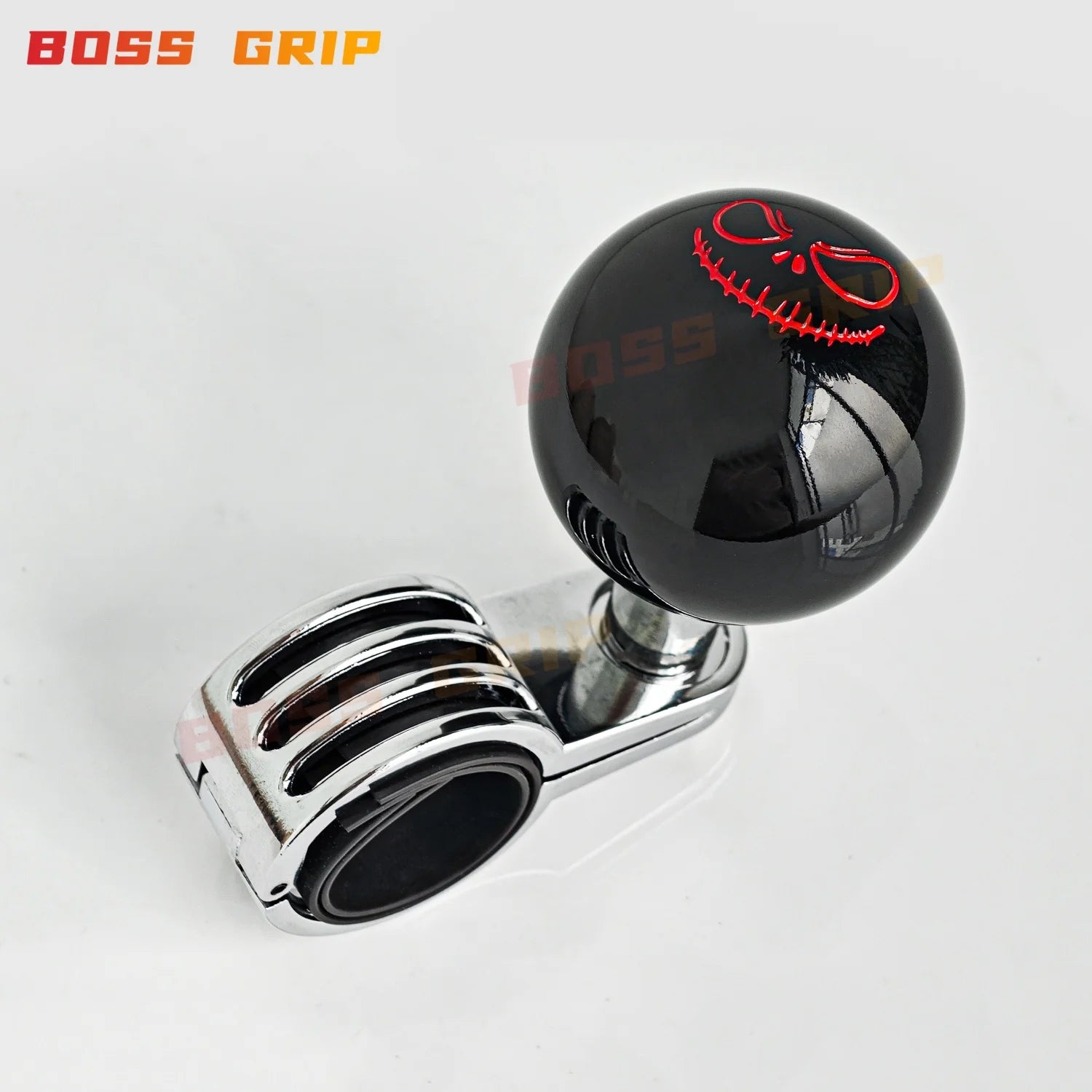 JDM Funny Face Acrylic Universal Steering Wheel Power Assister Spinner Knob Ball Car Accessories
