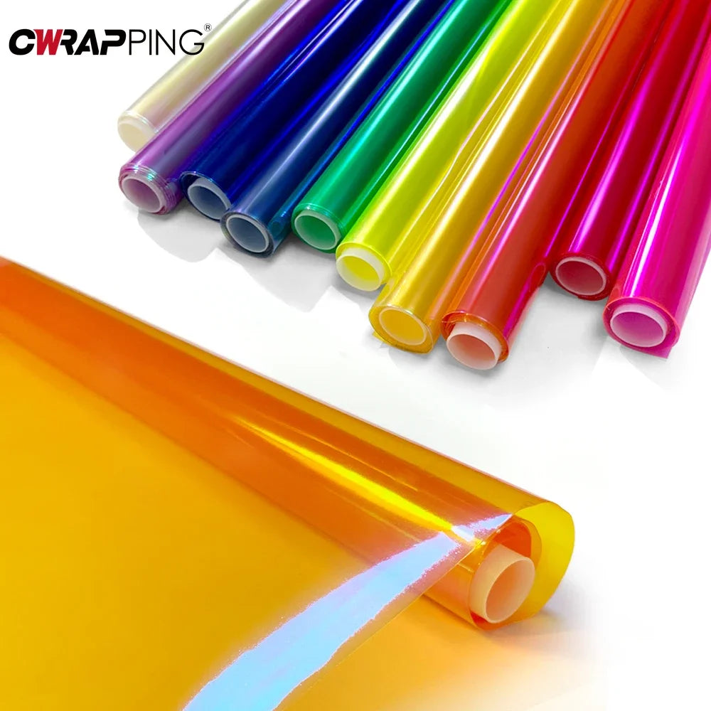 Car Sticker Chameleon Light Headlight Taillight Rear Lamp Film Waterproof Vinyl Wrap Stickers for Motorcycle Car Accessories