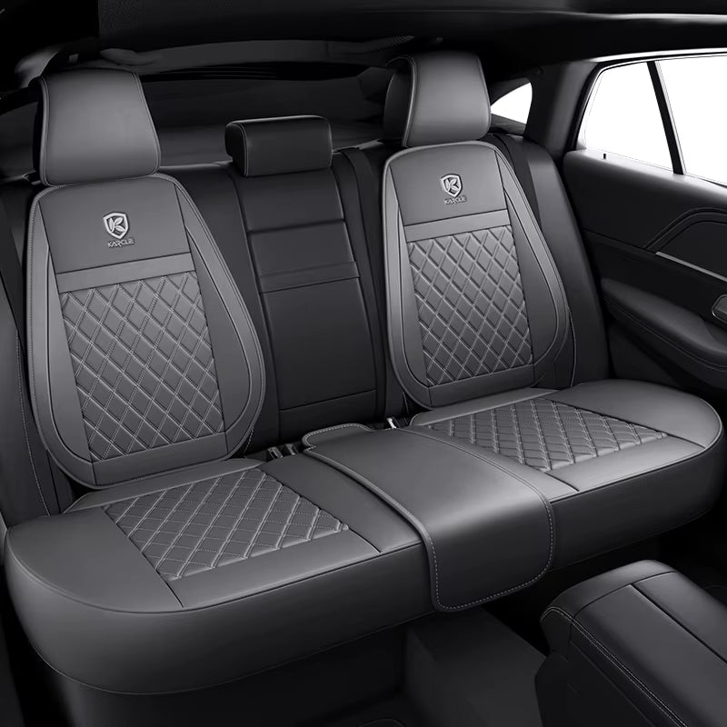Nappa Leather Car Seat Cover Surround Bottom Car Seat Cover Full Set Durable Car Seat Protection Cushion Car Accessories
