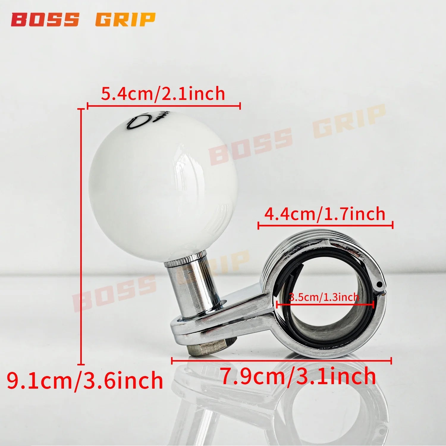 JDM Funny Face Acrylic Universal Steering Wheel Power Assister Spinner Knob Ball Car Accessories