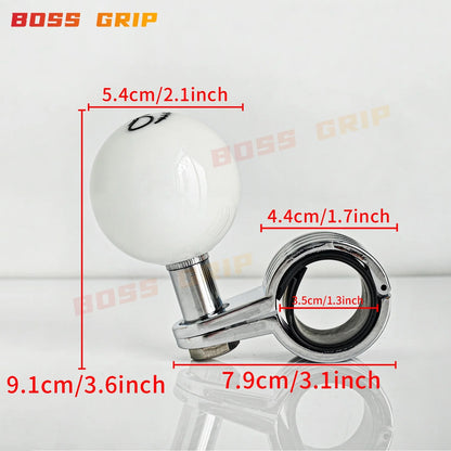 JDM Funny Face Acrylic Universal Steering Wheel Power Assister Spinner Knob Ball Car Accessories