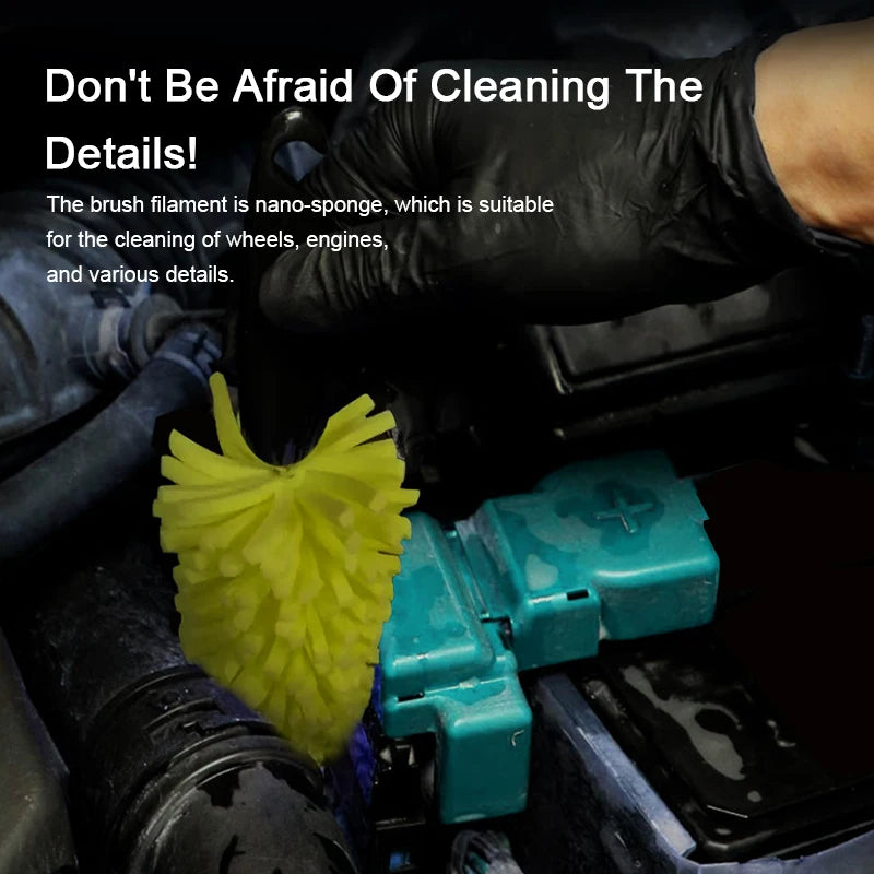 Car Detailing Brush Rag Set Fast Dry Microfiber Towel Car Wheel Cleaning Kit 29Cm Washing Brushes for Rim Car Wash Accessories