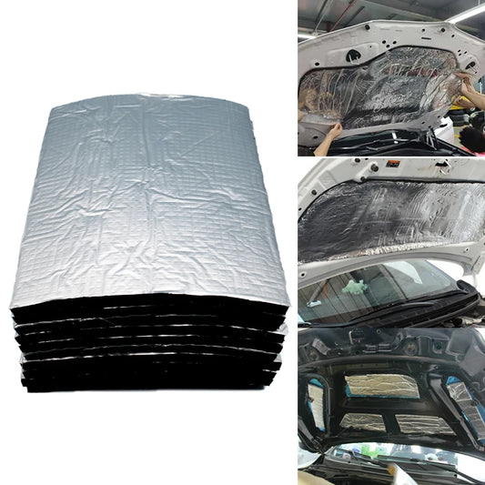 New 10Pcs 10Mm Sound Deadener Heat Insulation Mat for Car Van Sound Proofing Deadening Auto Hood Engine Noise Insulation Mat