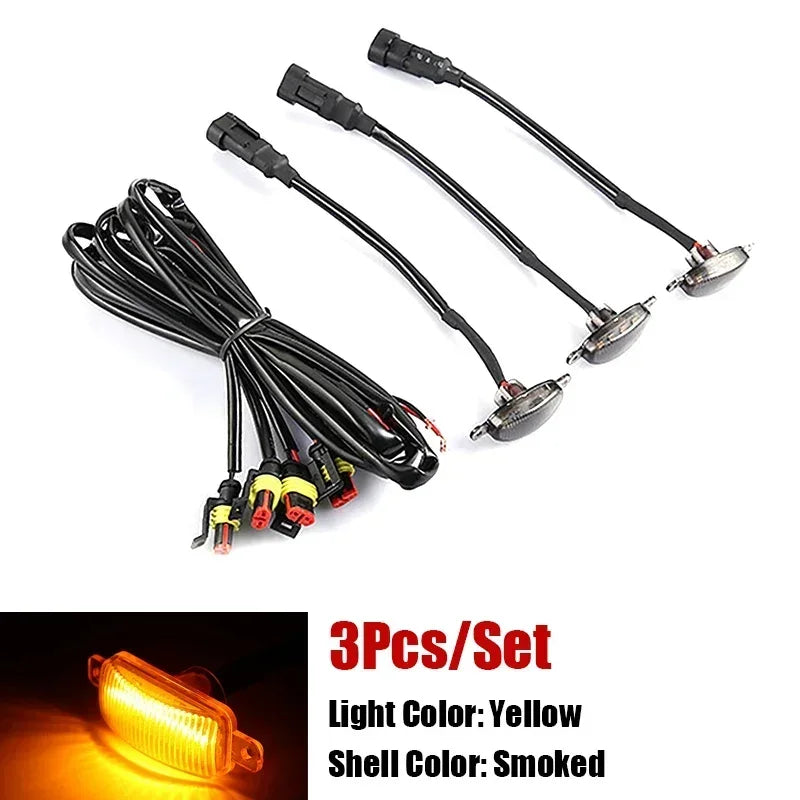 Universal LED Car Lights Front LED Grille Lights with Harness Eagle Eye Lamp for Pickup Off-Road SUV Ford Toyota Car Accessories
