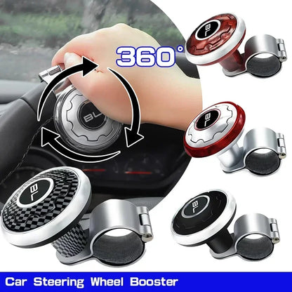 Universal Car Steering Wheel Booster Spinner Knob 360 Degree Rotation Ball Handle for Cars Semi Truck Forklifts Auto Parts