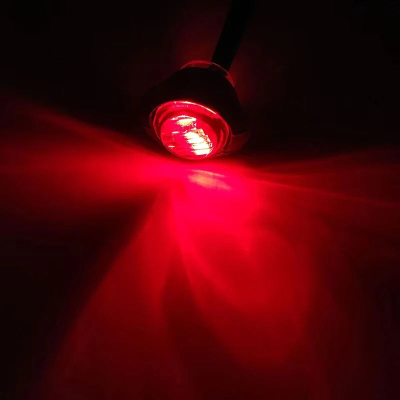 12V 24V LED Side round Marker Lights Indicator Lights Waterproof LED for Truck Trailer Boat Turn Signal Lamp