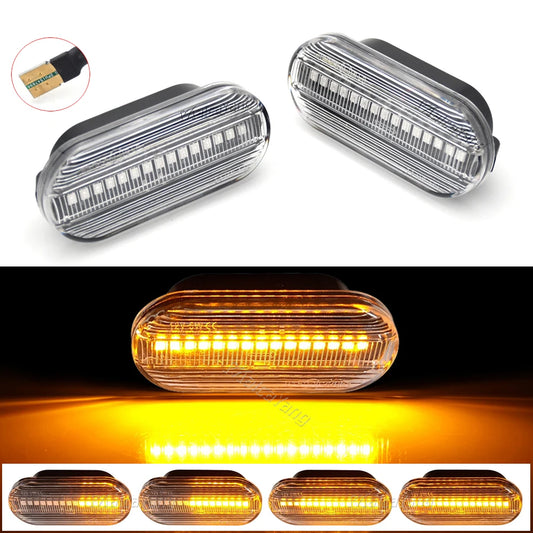 1Pair Dynamic Flowing LED Side Marker Turn Signal Light for VW Transporter T5 Polo Golf 3 4 Passat B5 Sharan Lupo Bora Multivan