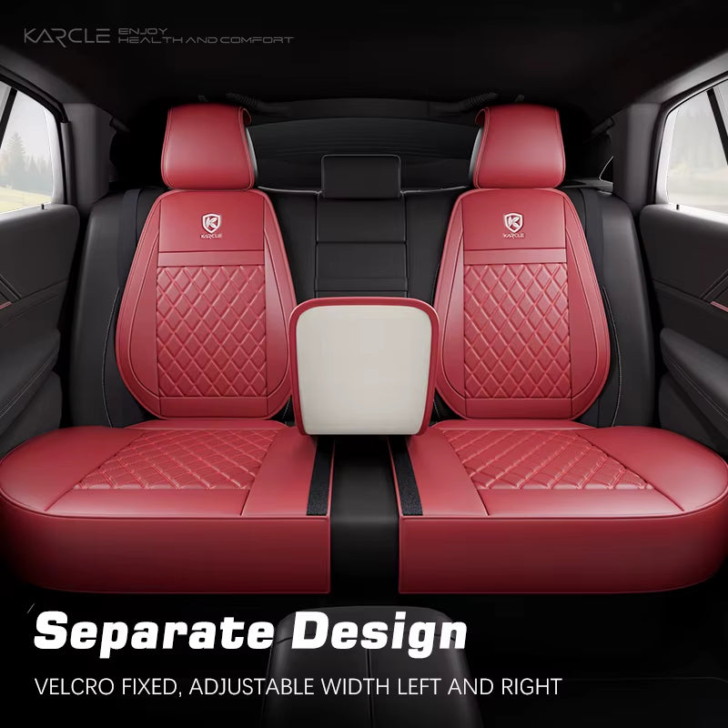Nappa Leather Car Seat Cover Surround Bottom Car Seat Cover Full Set Durable Car Seat Protection Cushion Car Accessories