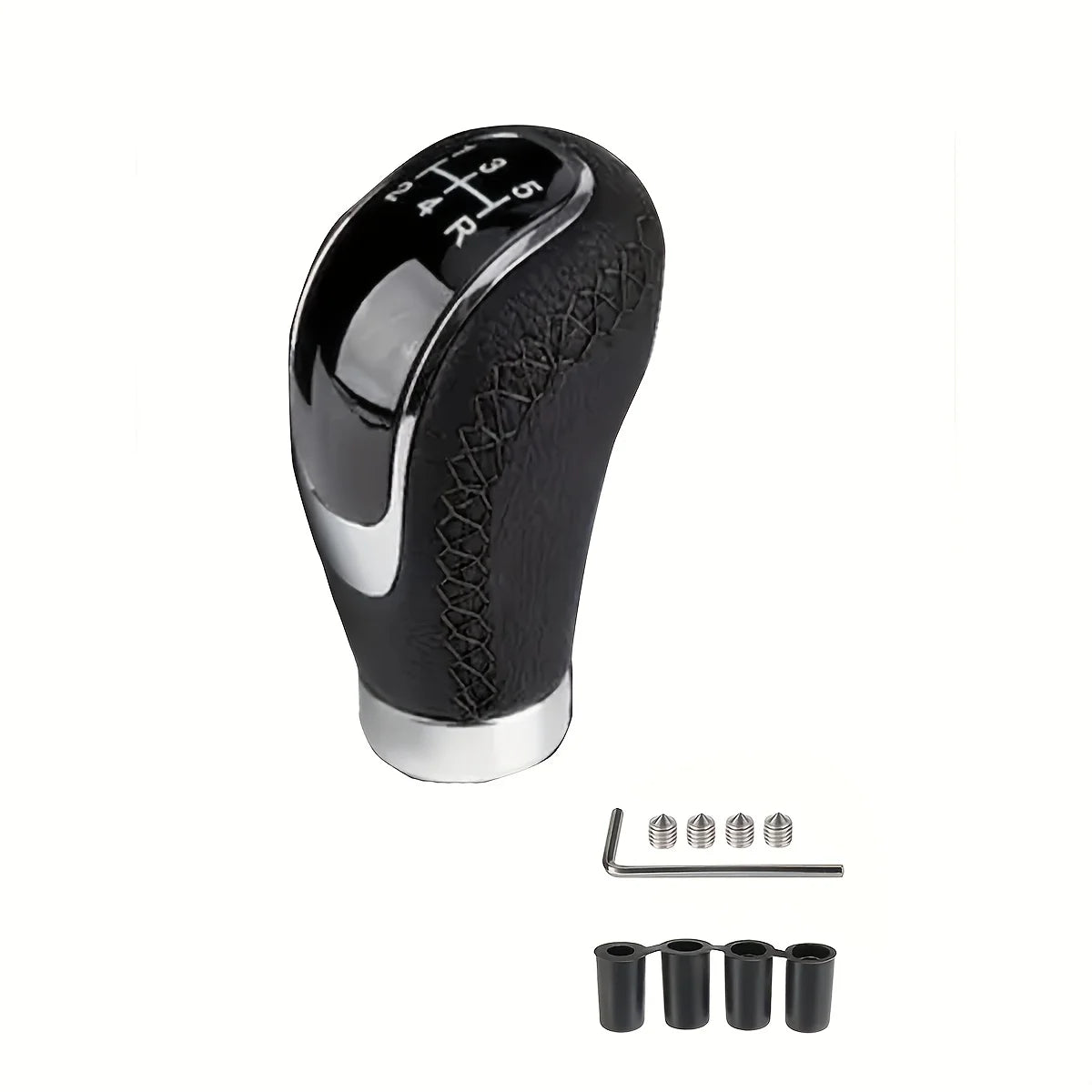 Universal 5 Speed Gear Shift Knob Shifter Lever Handle Stick PU Leather Auto Accessories for All Manual Car Factory Price