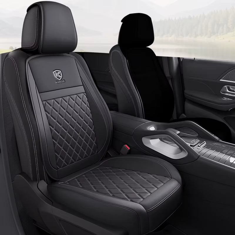 Nappa Leather Car Seat Cover Surround Bottom Car Seat Cover Full Set Durable Car Seat Protection Cushion Car Accessories