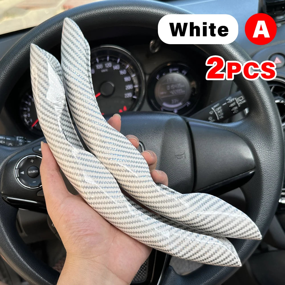 38Cm Car Steering Wheel Covers Booster Micro Fiber Leather Auto Interior Decorative Accessories Universal Carbon Fiber Looking