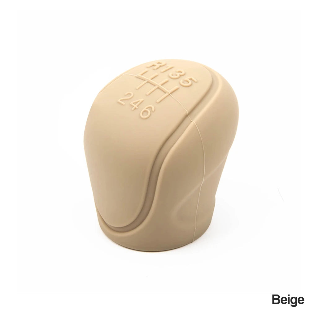 Car Silicone Gear Shift Knob Cover Gear Shift Non-Slip Grip Handle Protective Covers Manual 5 6-Speed Car Interior Accessories