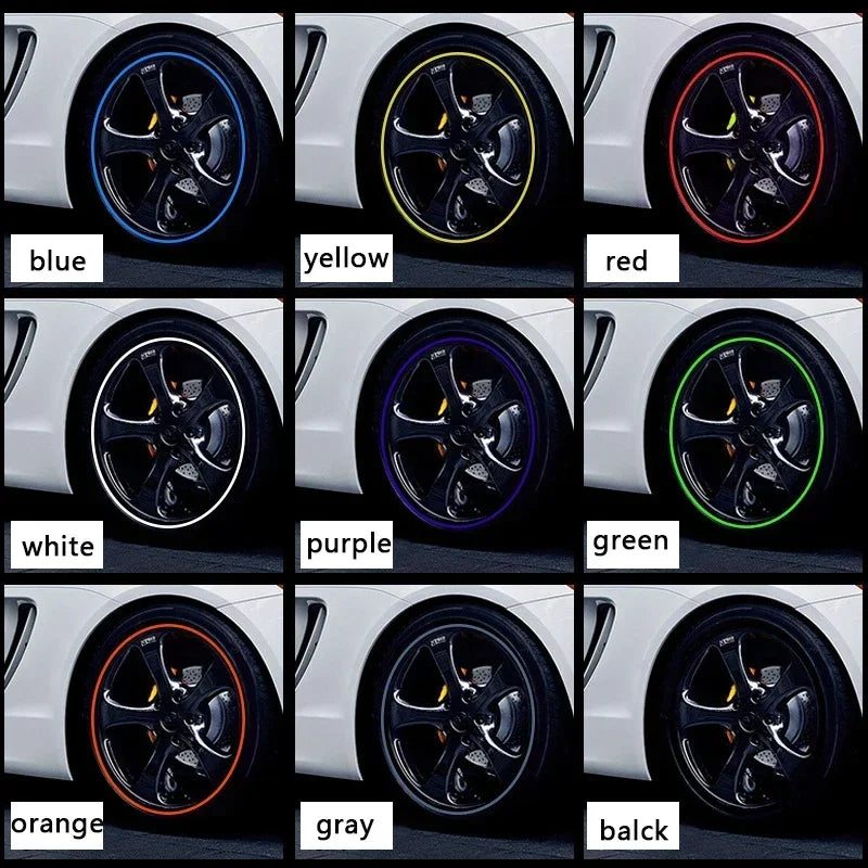 Car Wheel Hub Anti-Collision Strip - Scratch Resistant and Decorative Strip, PVC Tire Protector, Enhances Vehicle Appearance