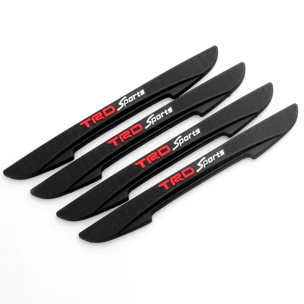 4Pcs Car Door Edge Anti-Collision Strips Bumper Trim Sticker Accessories for  Rav4 Corolla Chr Yaris Camry Cross Auris TRD