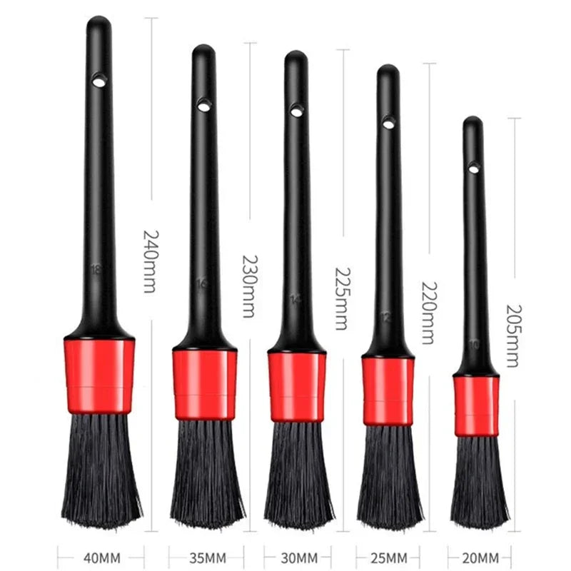 5PCS Car Detailing Brushes Clean Seat Detail Brush Car Wash Slit Brush for Cleaning Car Interior&Exterior