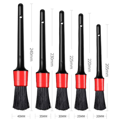5PCS Car Detailing Brushes Clean Seat Detail Brush Car Wash Slit Brush for Cleaning Car Interior&Exterior