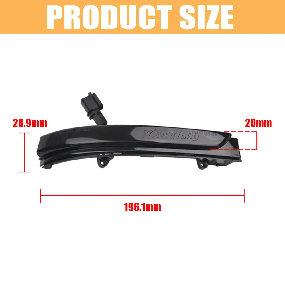 For VW Volkswagen Jetta Mk6 SE 2011 2012 2012 2013 2014 2015 2016 2017 2018 Dynamic Side Mirror LED Sequential Indicator Light