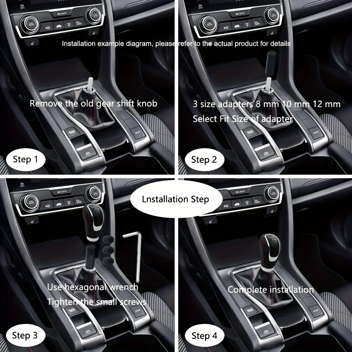 Universal 5 Speed Gear Shift Knob Shifter Lever Handle Stick PU Leather Auto Accessories for All Manual Car Factory Price