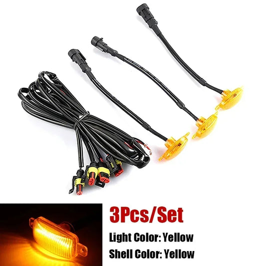 Universal LED Car Lights Front LED Grille Lights with Harness Eagle Eye Lamp for Pickup Off-Road SUV Ford Toyota Car Accessories