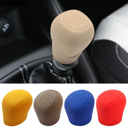 Car Silicone Gear Shift Knob Cover Gear Shift Non-Slip Grip Handle Protective Covers Manual 5 6-Speed Car Interior Accessories