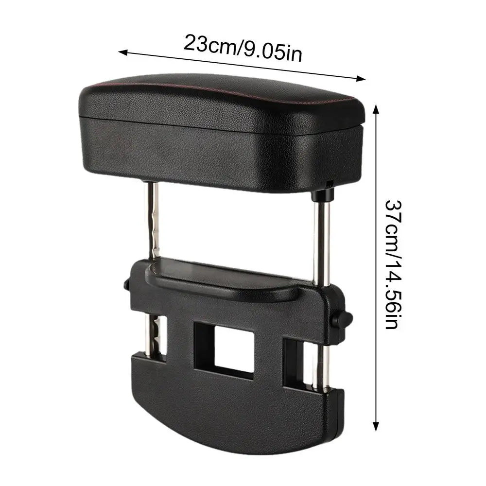 Car Armrest Elbow Support Rest with Storage Box Adjustable Height Auto Seat Gap Elbow Pad Auto Console Side Elbow Heighten Pad